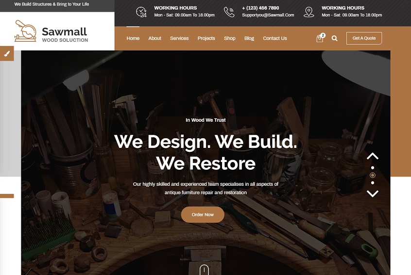 Sawmall - Carpenter and Craftman HTML Template